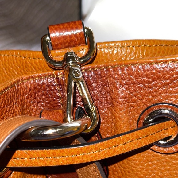 Vincenzo Stunning Honey Leather Tote Bag Shoulder or Backpack Vincenzo